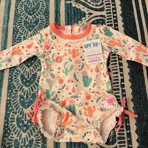 Ruffle Butts Rashguard One Piece Swimsuit